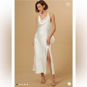 Altar’d State Daphne Satin Midi Dress